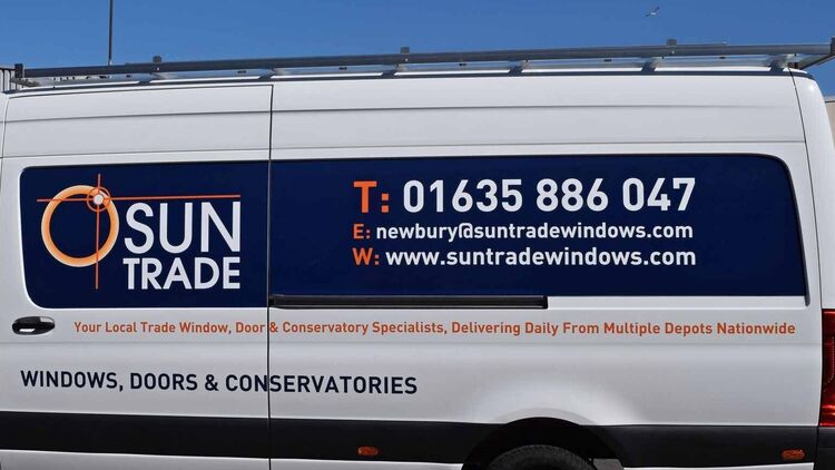 Clear and easy to read van graphics on a business tradesman vehicle.