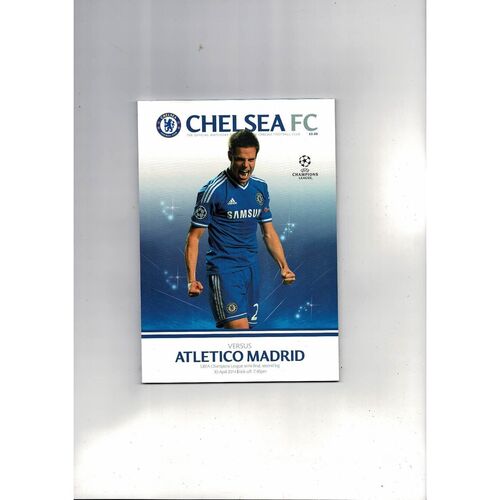 2013/14 Chelsea v Atletico Madrid Champions League Semi Final Football Programme