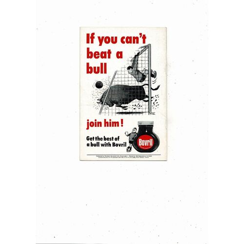 1966 England v Yugoslavia Football Programme