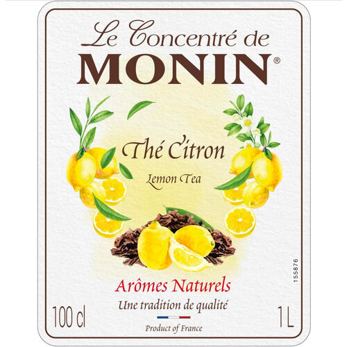 Case of Lemon Tea Syrup by Monin 6 x 1 Litre