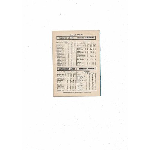 Tottenham Hotspur v Hajduk Split European Cup Winners Cup Football Programme 1967/68