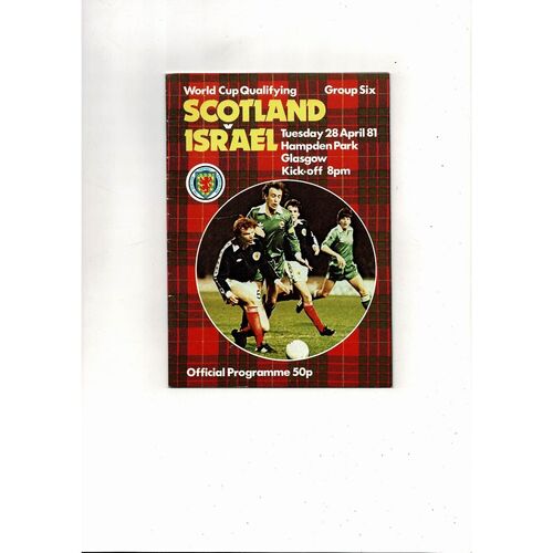 1981 Scotland v Israel Football Programme