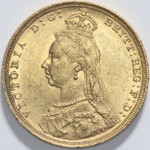 1892 S Queen Victoria full gold sovereign