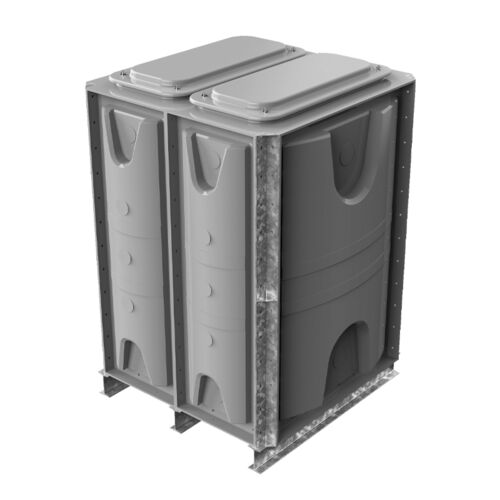 PW.1x1x1.5.IFB.DIV.AG(0.5+0.5) - 1500 LITRE DIVIDED SECTIONAL WATER TANK, INTERNALLY FLANGED BASE (IFB)