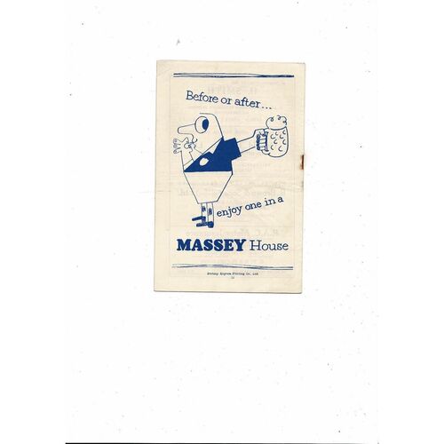 1958/59 Burnley v Nottingham Forest Football Programme