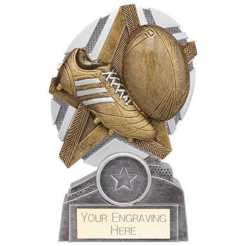 The Stars Rugby Plaque Award Silver & Gold