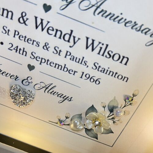 Time Stood Still – Personalised Wedding & Anniversary Frame