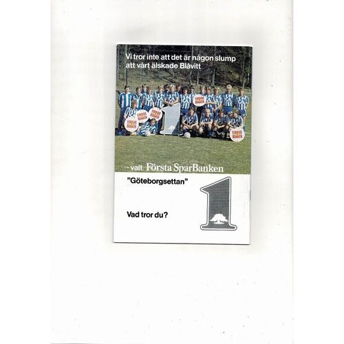 Gothenburg v Fenerbache European Cup Football Programme 1985/86