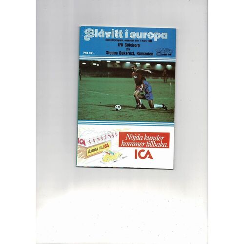 Gothenburg v Steaua Bucharest European Cup Football Programme 1988/89