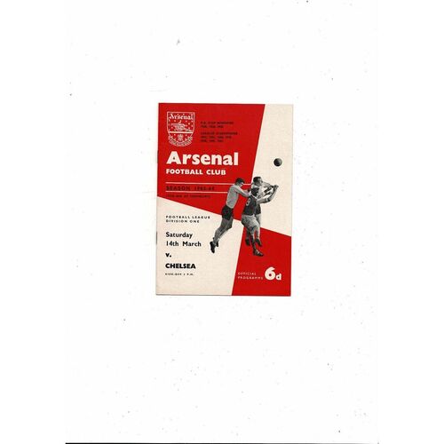 1963/64 Arsenal v Chelsea Football Programme