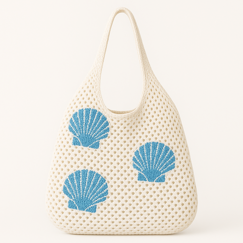 Shell Knit Tote Bag