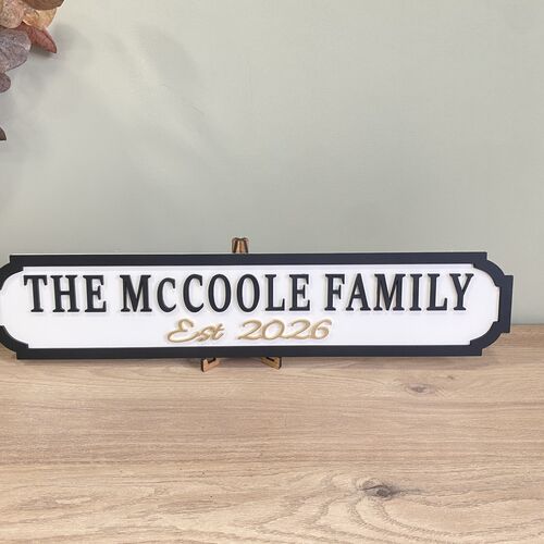 Personalised Street Sign – 3D Wooden Plaque