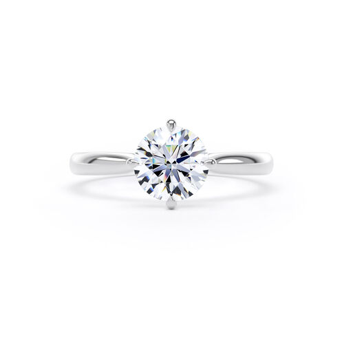 Round brilliant solitaire with talon claws