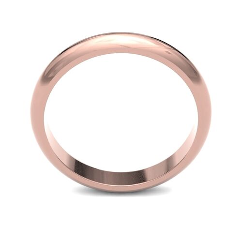 9ct 3mm D shape classic wedding ring