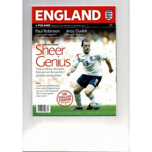 2005 England v Poland Football Programme @ Manchester United