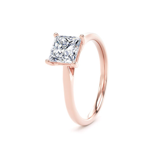 Princess cut classic diamond solitaire