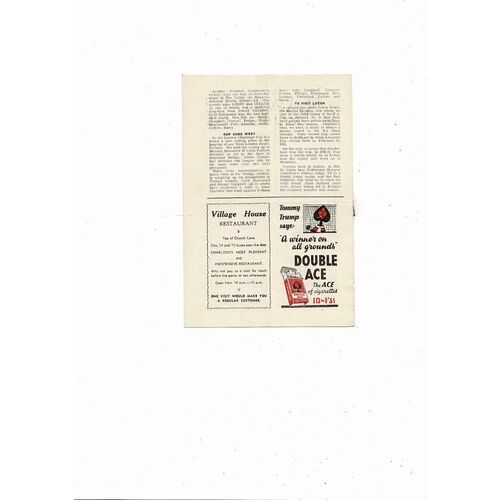 1951/52 Charlton Athletic v Tottenham Hotspur Football Programme