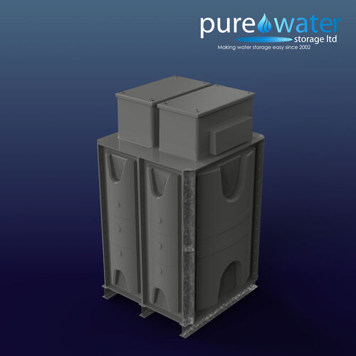 PW.1x1x1.5.IFB.DIV.AB(0.5+0.5) - 1500 LITRE DIVIDED SECTIONAL WATER TANK, INTERNALLY FLANGED BASE (IFB) C/W FVH
