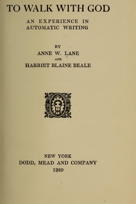 1920 | To Walk with God