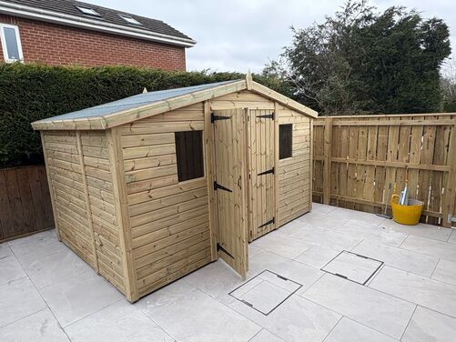 #A017 12x10 Apex Reverse Shed