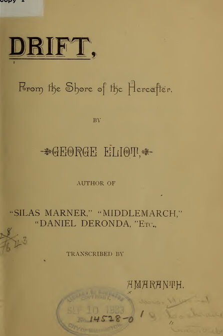 1883 | Drift, From The Shore of The Hereafter