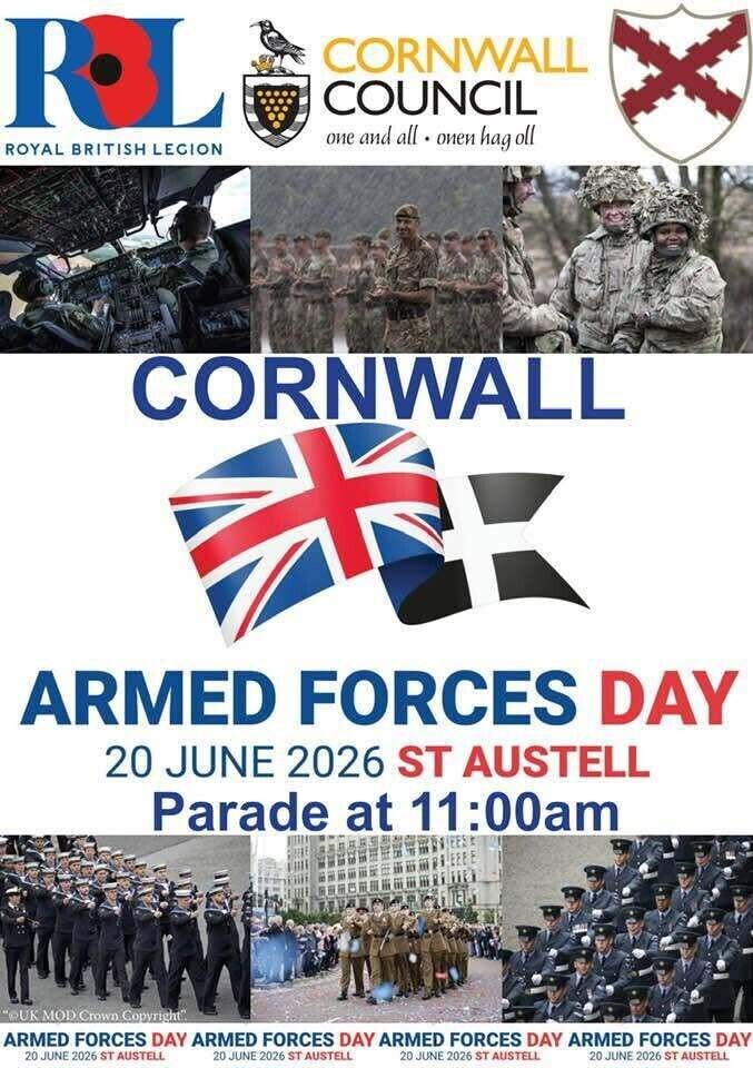 Cornwall Armed Forces Day 2026 Comes to St Austell | Provincial Grand Lodge of Cornwall | How to become a Freemason in Cornwall | Freemasonry lodges near me Cornwall  | What is Freemasonry in Cornwall UK