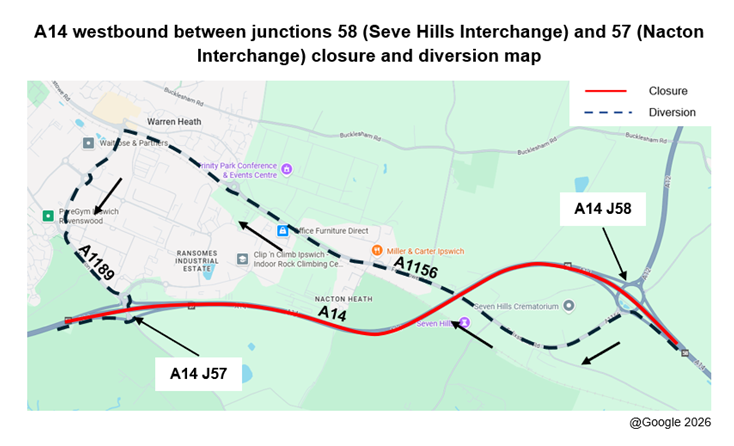 Map of National Highways diversion route