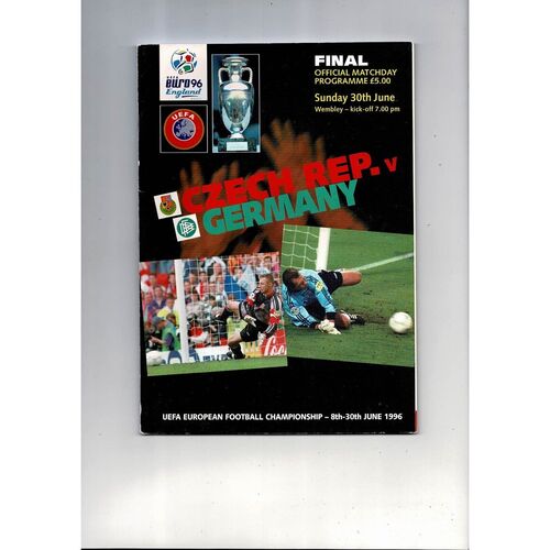 Euro 96 Final Czech Rep v Germany Football Programme