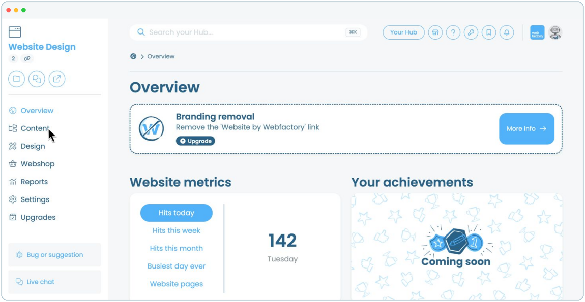 How to add a table to a website page | Webfactory Support | Webfactory