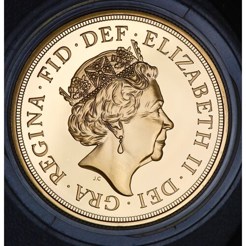 2016 QE11 £5 gold quintuple sovereign