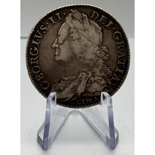 Decent 1746 George 11 Lima half crown