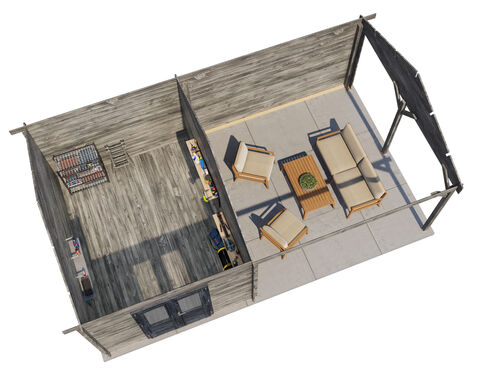 300cm x 400cm + 400cm Veranda