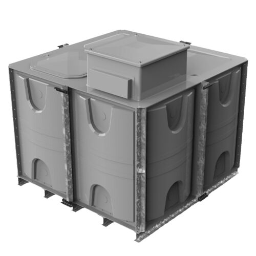 PW.2X2X1.5.IFB.AB - 6000 LITRE SECTIONAL WATER TANK, INTERNALLY FLANGED BASE (IFB) C/W FVH