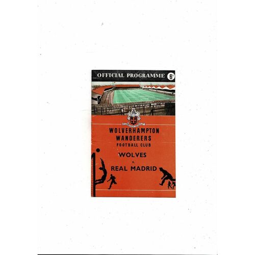 Wolves v Real Madrid Friendly Football Programme 1957/58