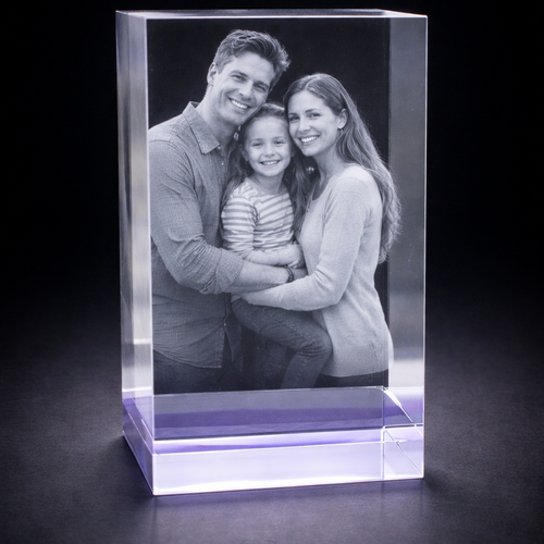 Duloch 3D Crystal Block – Lilac Base 150×80×80mm