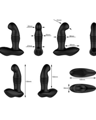 Thrust Remote Control Thrusting Prostate Massager Black