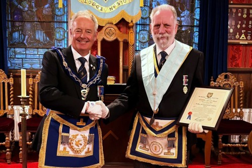 50 Years of Freemasonry for Richard James Oakley | Provincial Grand Lodge of Cornwall | How to become a Freemason in Cornwall | Freemasonry lodges near me Cornwall  | What is Freemasonry in Cornwall UK