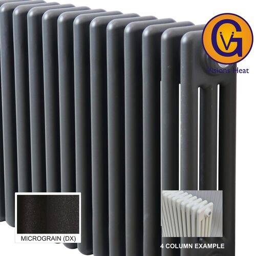 Visionsheat by ultraheat column radiators - 4 Column Range - Metalic Micrograin Finish