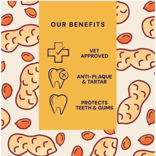 Pooch & Mutt Vegan Dental Sticks - Peanut Butter 7 Pack - 251g