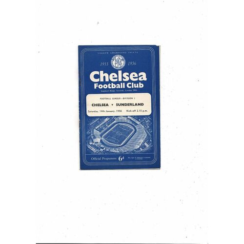1955/56 Chelsea v Sunderland Football Programme