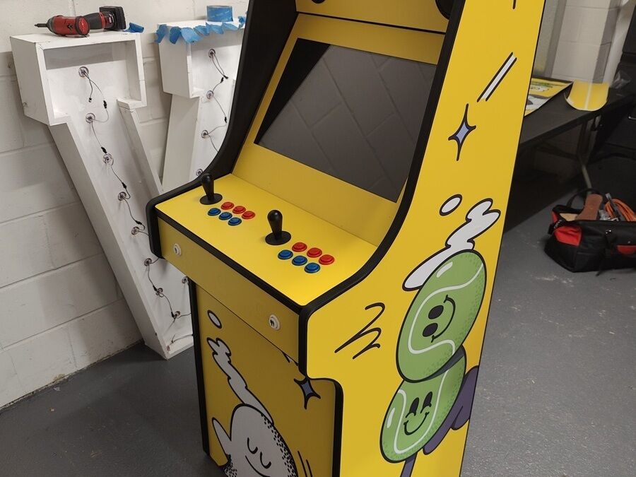 custom branded retro arcade cabinet hire london