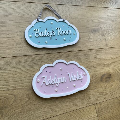 Girls CLOUD door sign