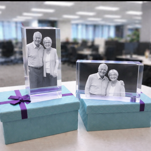 The New Superb Mega Duloch HINT OF LILAC  15x8x8cm Crystal Block Copy