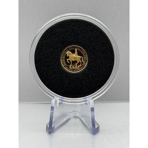 2018 Gold Proof 1/4 Sovereign Sapphire Coronation Jubilee