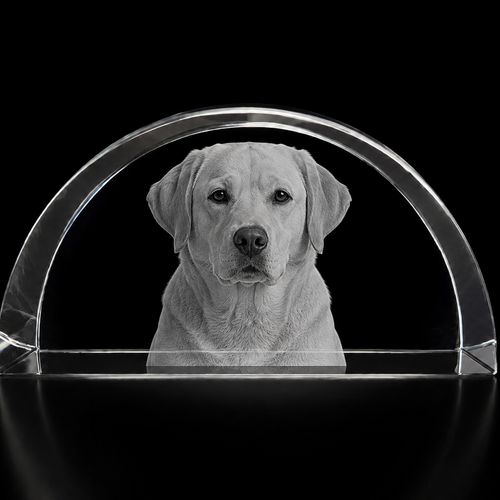 Personalised Nairn Half Moon 3D Crystal Photo Gift – 170 × 85 × 50 mm