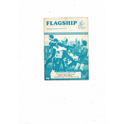 Marine v Wigan Athletic FA Cup Football Programme 1977/78