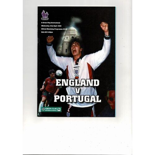 1998 England v Portugal Football Programme