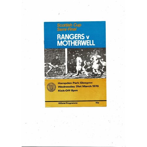 Scottish Cup Semi Final Football Programmes
