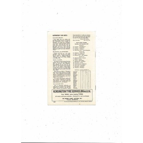 1967/68 Brentford v Halifax Town Football Programme