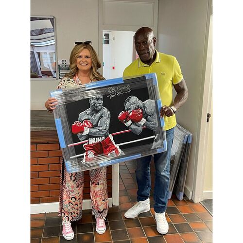 Original Frank Bruno Signed Painting by Sue Verity